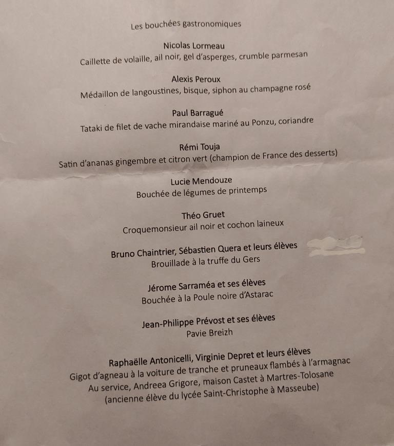 Les bouchées gastronomiques ....