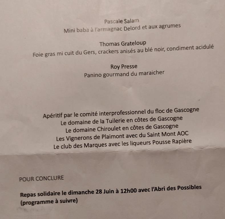 ...proposées au dîner cocktail