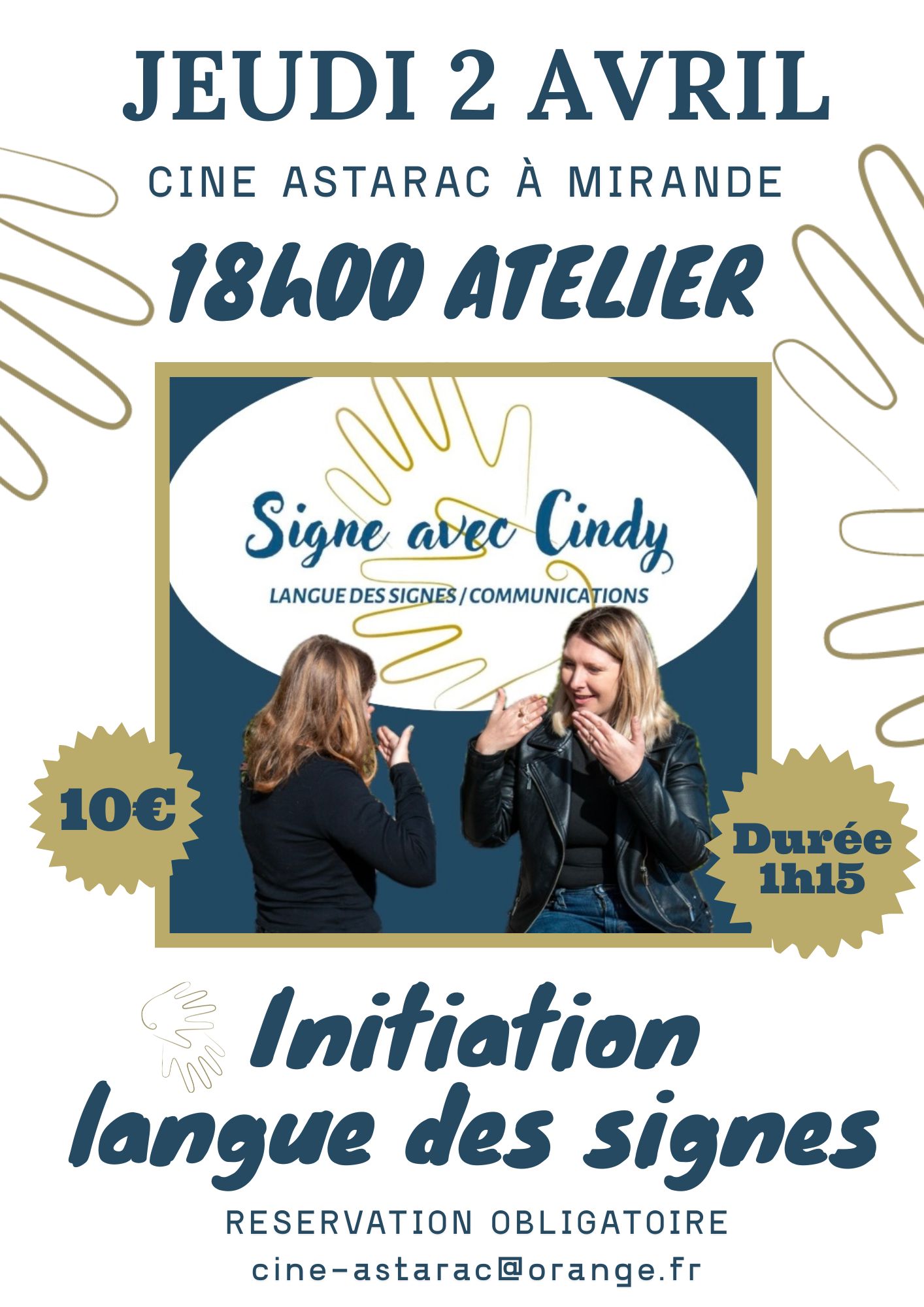 Affiche Atelier "Signe avec Cindy"