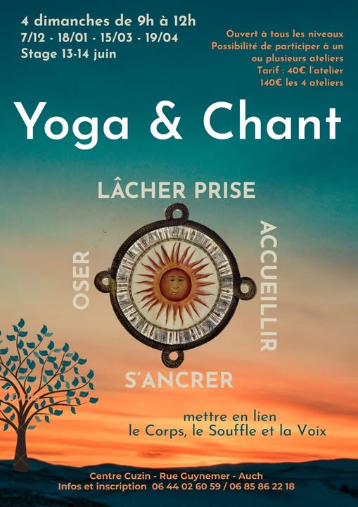 Le 4ᵉ atelier Yoga & Chant de cette deuxième saison approche…