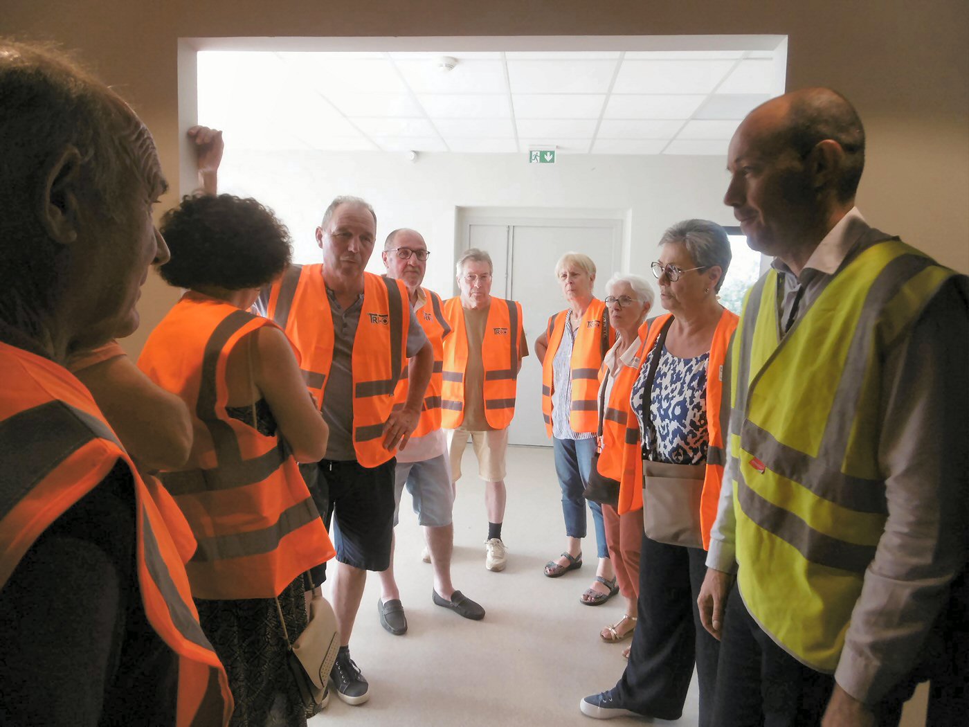 Lors de la visite de la déchetterie