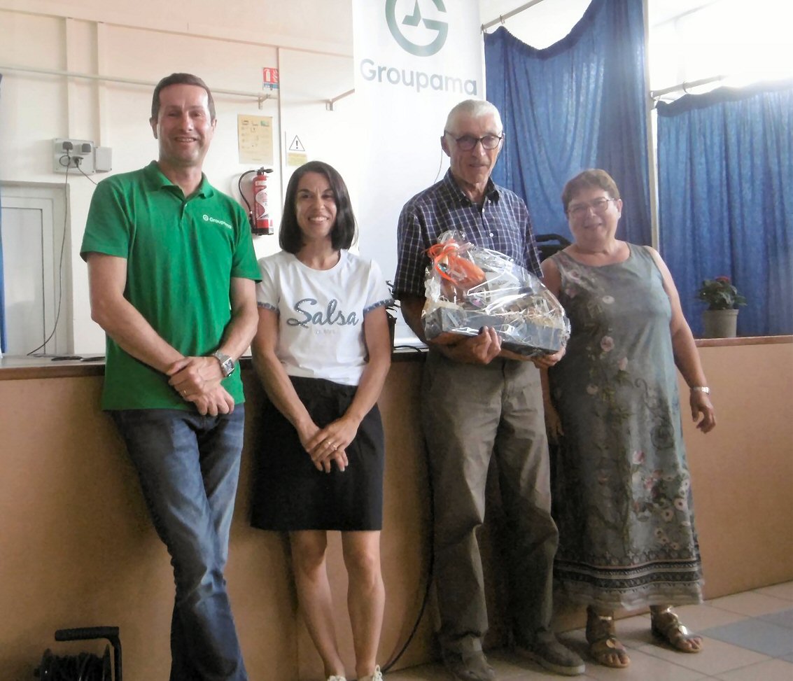 Lors de la remise des récompenses à Michel Ader