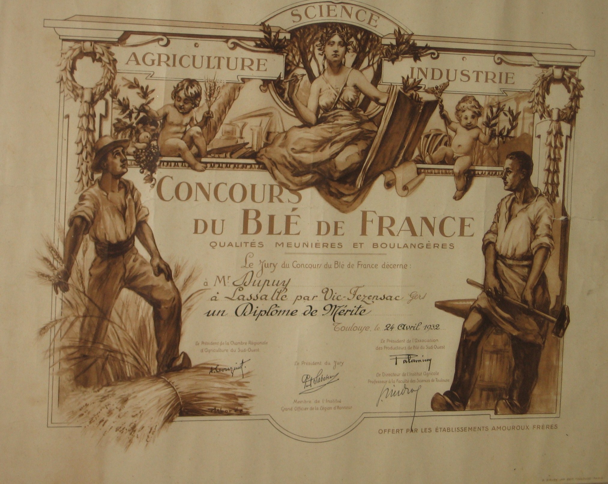 diplôme meilleur blé de France  1932 004.jpg