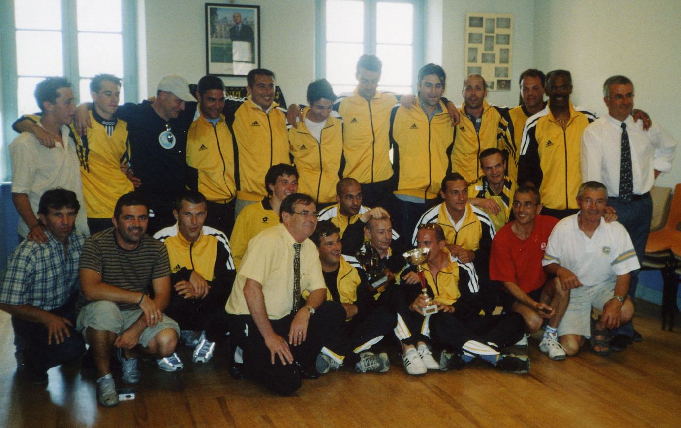 Bernard Ribes avec ses amis de l'OM