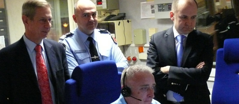 AUCH : A la veille de la Saint-Sylvestre, le secrétaire général de la préfecture, Christian Guyard, et le directeur du cabinet du préfet, Christophe Saint-Sulpice, ont rendu visite au Groupement de gendarmerie