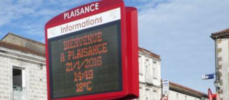 PLAISANCE DU GERS Les panneaux d'information numérique sont en place
