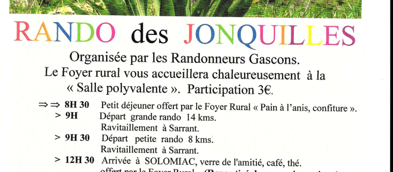 SOLOMIAC - RANDO des JONQUILLES