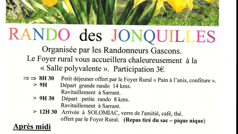 SOLOMIAC - RANDO des JONQUILLES