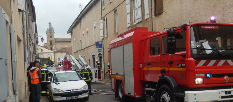 Incendie en centre ville