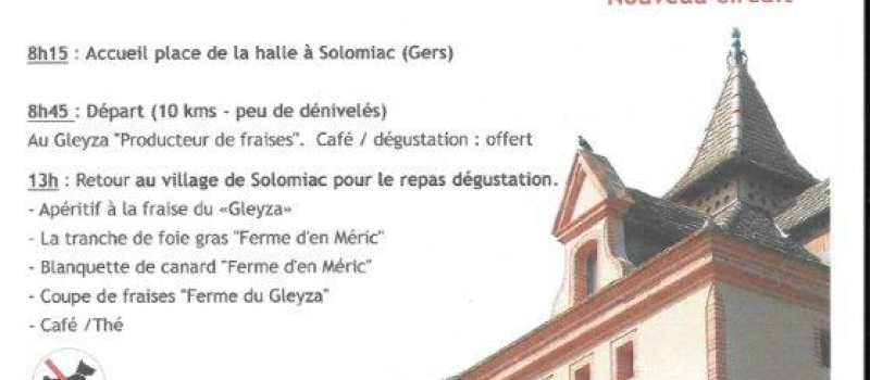 Solomiac -Maubec : 8ème édition de la rando "La Fraise et le Foie gras"