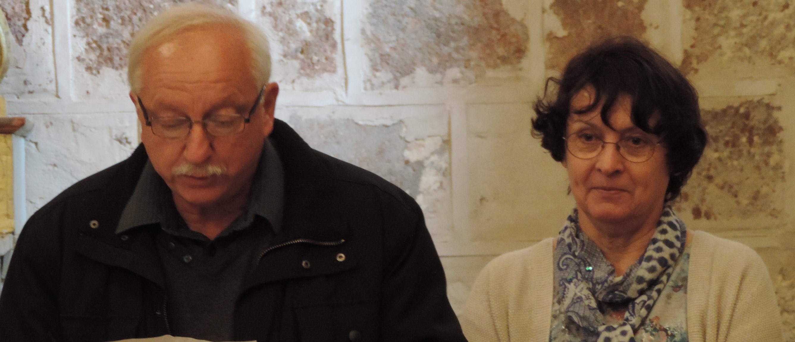 Daniel Bellot maire de Fourcès et Elisabeth Tournier présidente de l'association