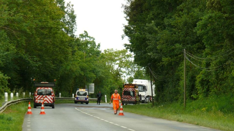 Violent accident entre deux voitures qui se sont percutées de front sur la RN 21 tout près de l'aéroport d'Auch 