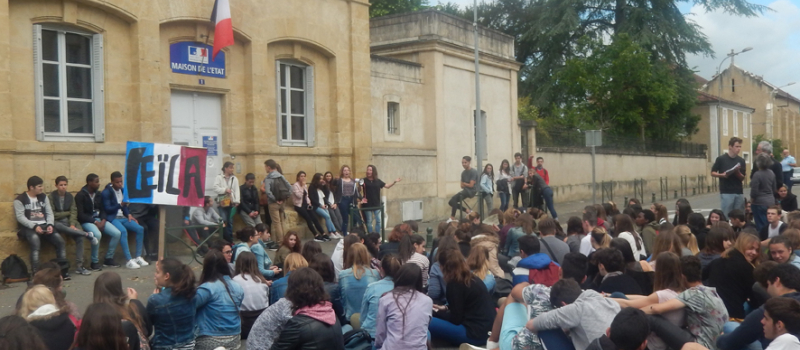 les lycéens mirandais en soutien à leur camarade sous le coup d'une expulsion vers son pays d'origine  