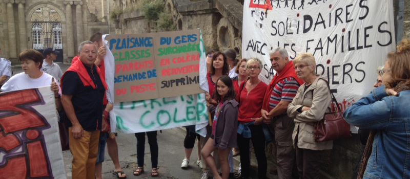 Contre la fermeture d'une classe a Plaisance 