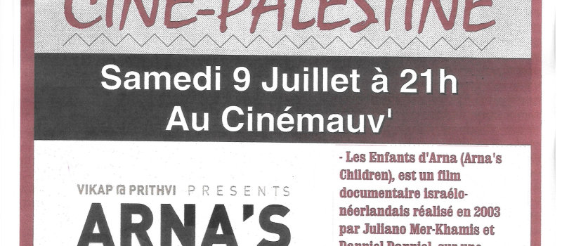Mauvezin - CINE-PALESTINE avec la présence de l'association France- Palestine 