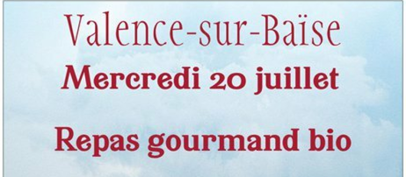 Les producteurs bio proposent un repas gourmand sur la place de la mairie à Valence sur Baïse