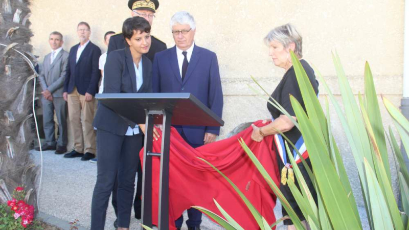 Le Houga : Najat Vallaud-Belkacem a inauguré le Parcours de Mémoire