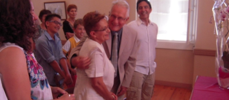 Mariage de gala entre le maire Marie-Thérèse Broca-Lannaud et Robert le "super-motivé"