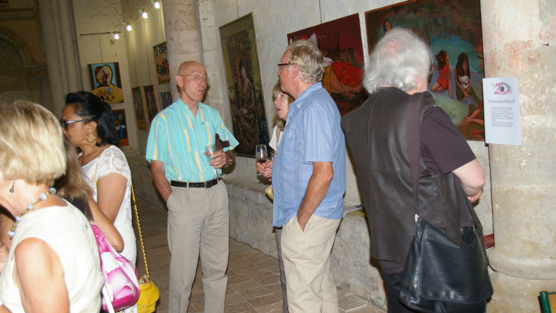 Vernissage d'une exposition en l'église de Mazères 