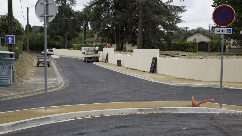 Nogaro – Les travaux devant la cité scolaire se terminent