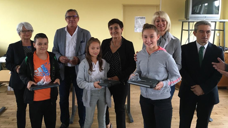 les collégiens de 5eme connectés  Vic Fezensac et à Fleurance