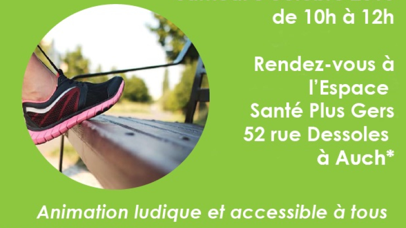 Un parcours de santé  ouvert à tous, dans la ville d'Auch , organisé par la CPAM du Gers