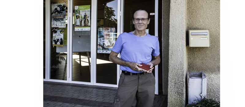 Nogaro – Rencontre avec le marcheur qui vient de Biélorussie