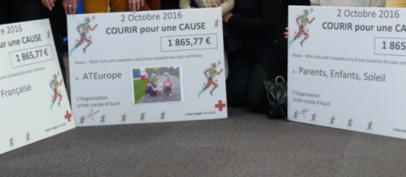 La Croix Rouge du Gers remet trois chèques à des associations d’intérêt général