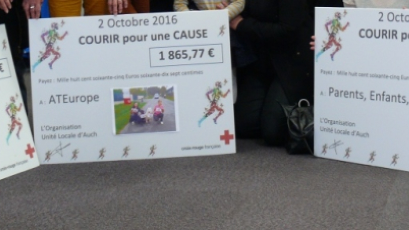 La Croix Rouge du Gers remet trois chèques à des associations d’intérêt général