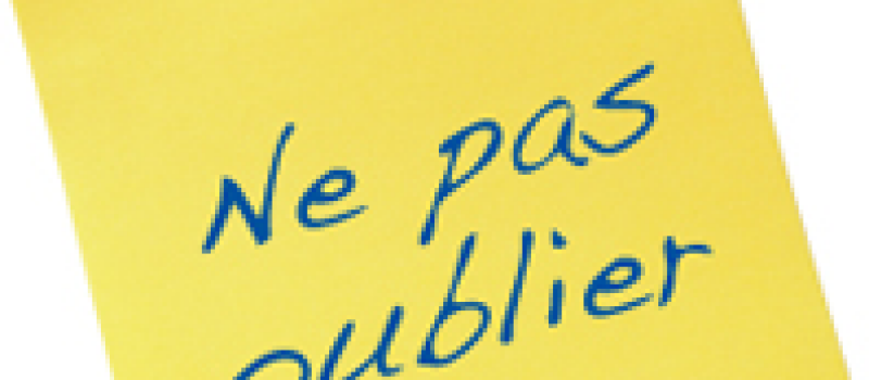 Sur vos agendas