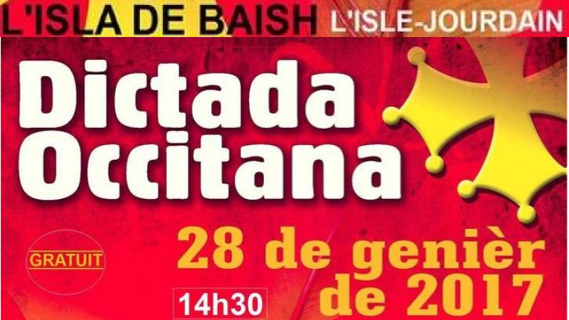 Dictée occitane à l'Isle-Jourdain le samedi 28 janvier à 14 heures