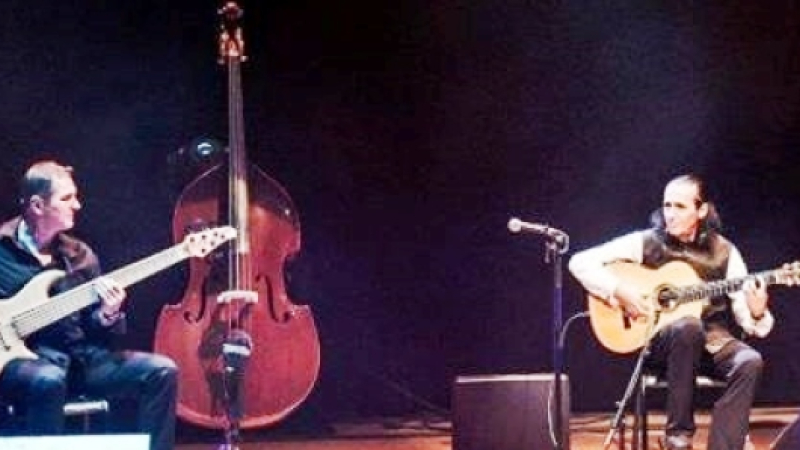 Le duo Serge Lopez et Nicolas Thevenin en concert à "Tous en scène" à Condom
