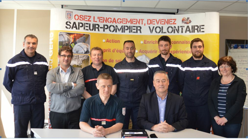 Riscle .  une nouvelle convention SDIS et employeur de pompiers volontaires