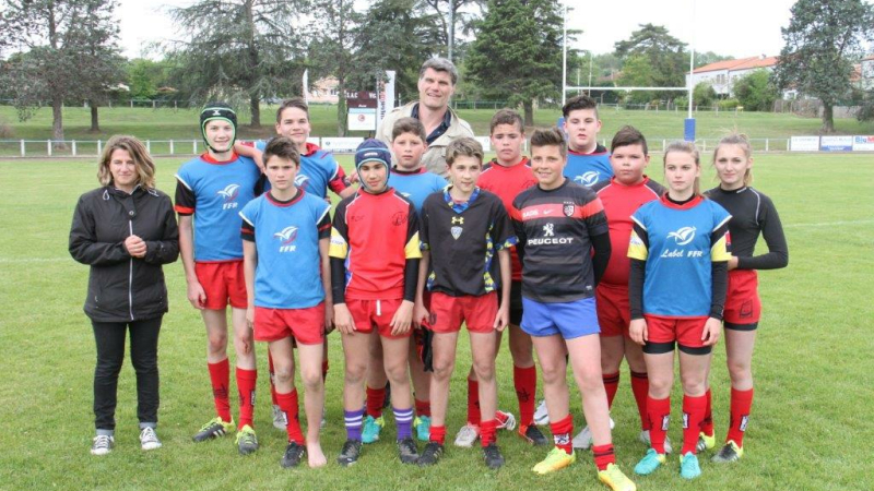 Condom Fabien Pelous à l’école de sport de la SAC 