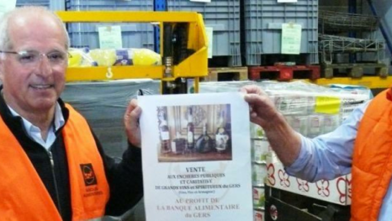 Auch : Grande première pour la Banque alimentaire du Gers qui organise une vente aux enchères de vins et spiritueux 