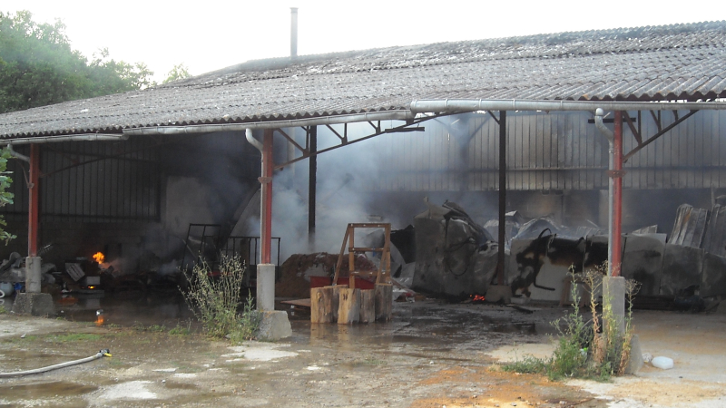 LA ROMIEU: Incendie au lieu dit "COUPET"