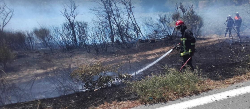 les sapeurs pompiers gersois sur le feu du Boulou