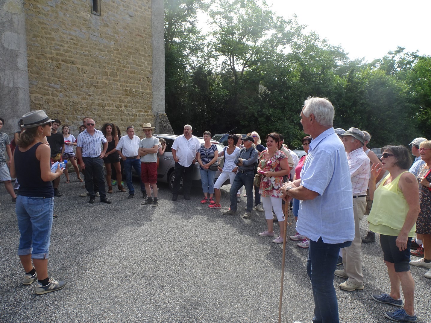 Laurence Darées présentant le projet