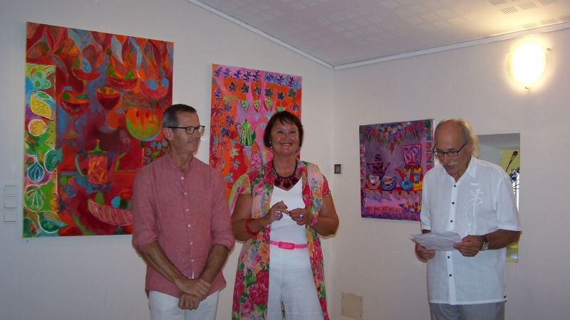 Vernissage de l'exposition Marthe Huigens à Montaut les Créneaux