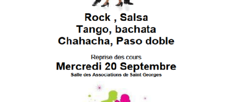 Saint Georges - Reprise des cours de danse à Saint Georges 