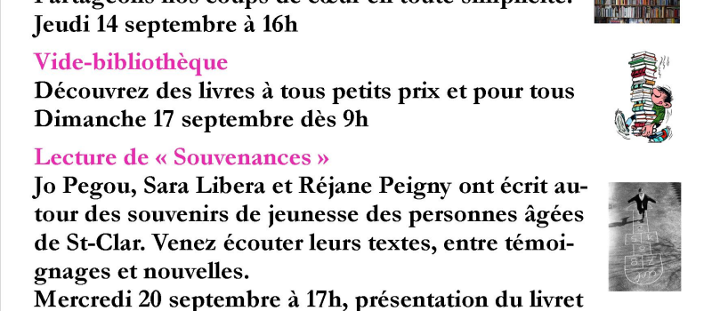 Saint Clar - Programmation médiathèque