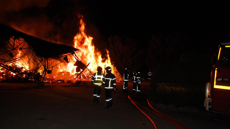 Incendie à Mouchan