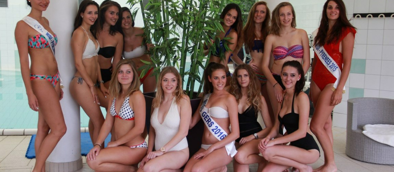 Dix candidates pour le titre de Miss Gers sous les regards de Miss France 2015, Camille Cerf, et de la très médiatique Charlotte Pirroni