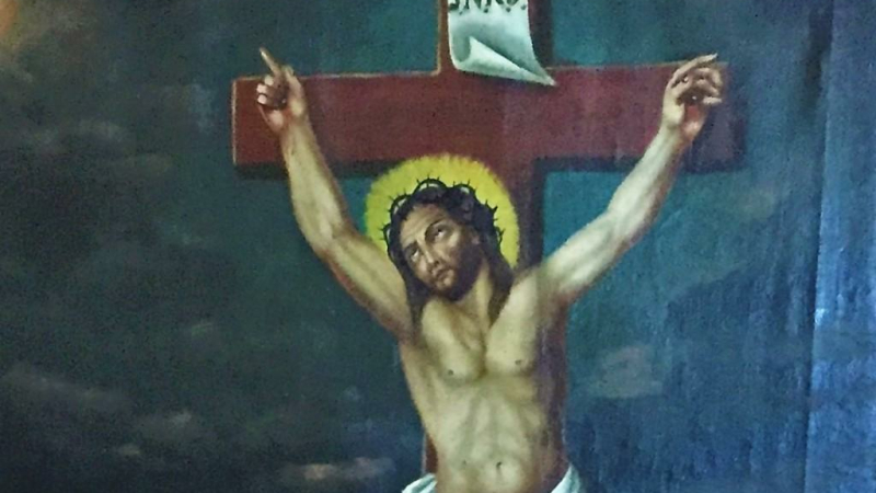 Une crucifixion du peintre Chavauty offerte à Plaisance