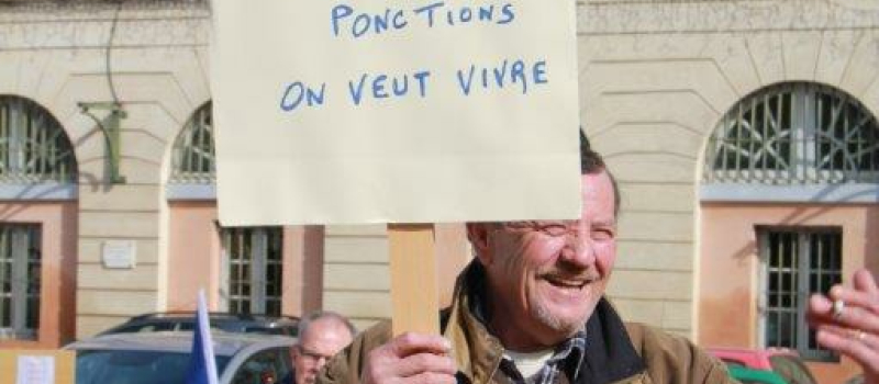 manifestation des retraités dans la commune