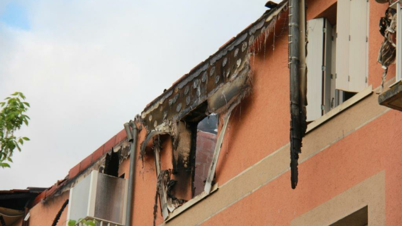 feu d’appartement au 4 eme étage d’un immeuble