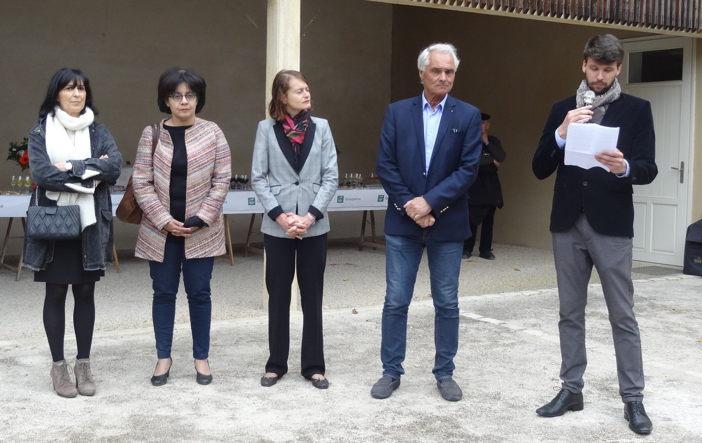 Les personnalités lors de l'inauguration 