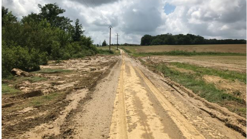 La voirie gravement endommagée