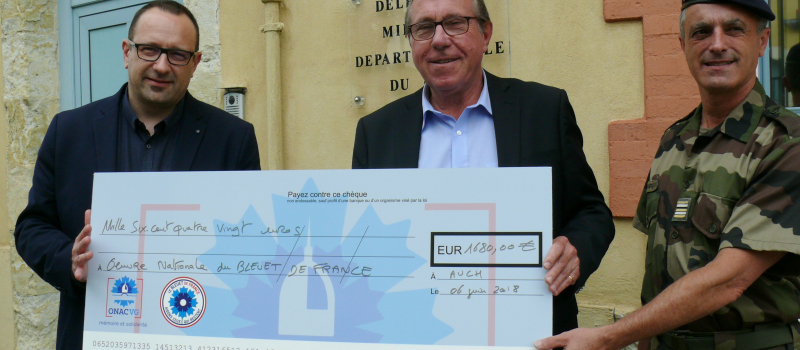 Le Bleuet de France recevra un don de 1 680 euros