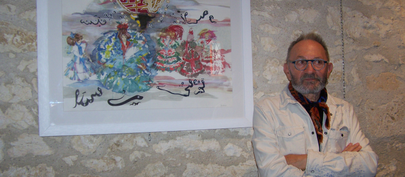 Vernissage de l'exposition de l'artiste peintre Guy Coanus à la petite chapelle de Sarrant